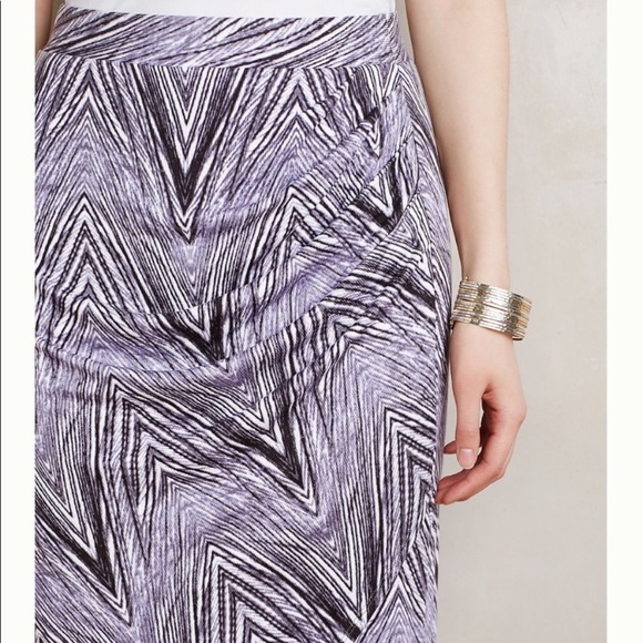 Anthropologie Maeve Purple Swirl High/Low Skirt - Picture 4 of 10